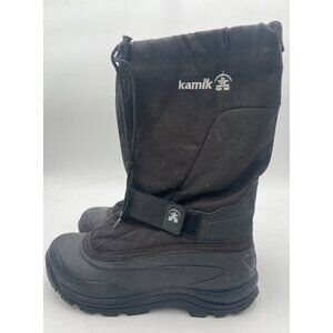 Kamik Boys Winter Boots Size 6 Black Insulated Waterproof Snow Boots